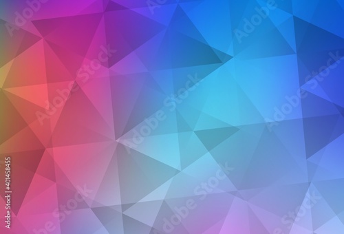 Light Multicolor vector polygonal template.