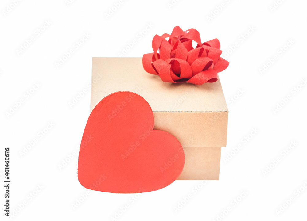 cardboard box gift isolate.