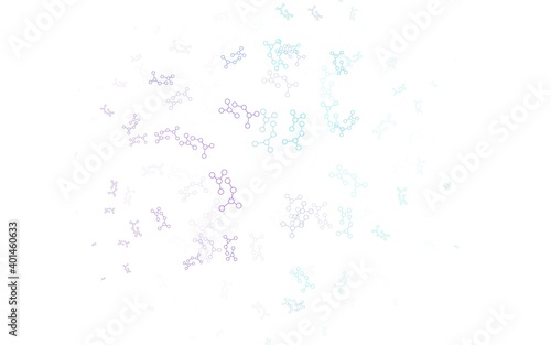 Light Pink  Blue vector background with forms of artificial intelligence.