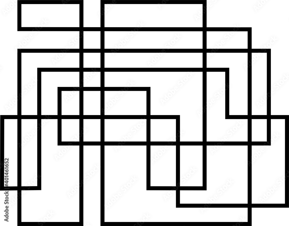 Horizontal and vertical bold abstract lines