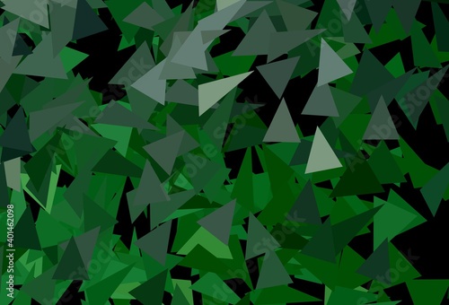 Dark Green vector pattern with polygonal style.