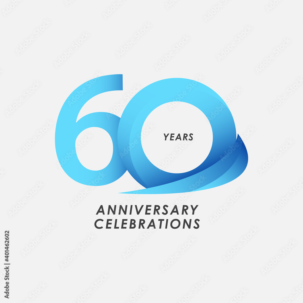60 Years Anniversary Celebrations Vector Template Design Illustration 60 Years Anniversary Celebrations Vector Template Design Illustration