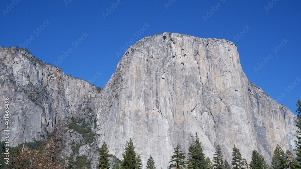 El Capitan rocks in Yosemite. Rocks and mountains