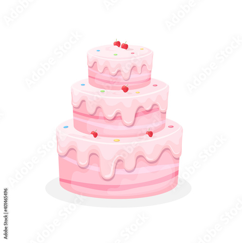 Birthday cake iillustration Sweet baked cakes