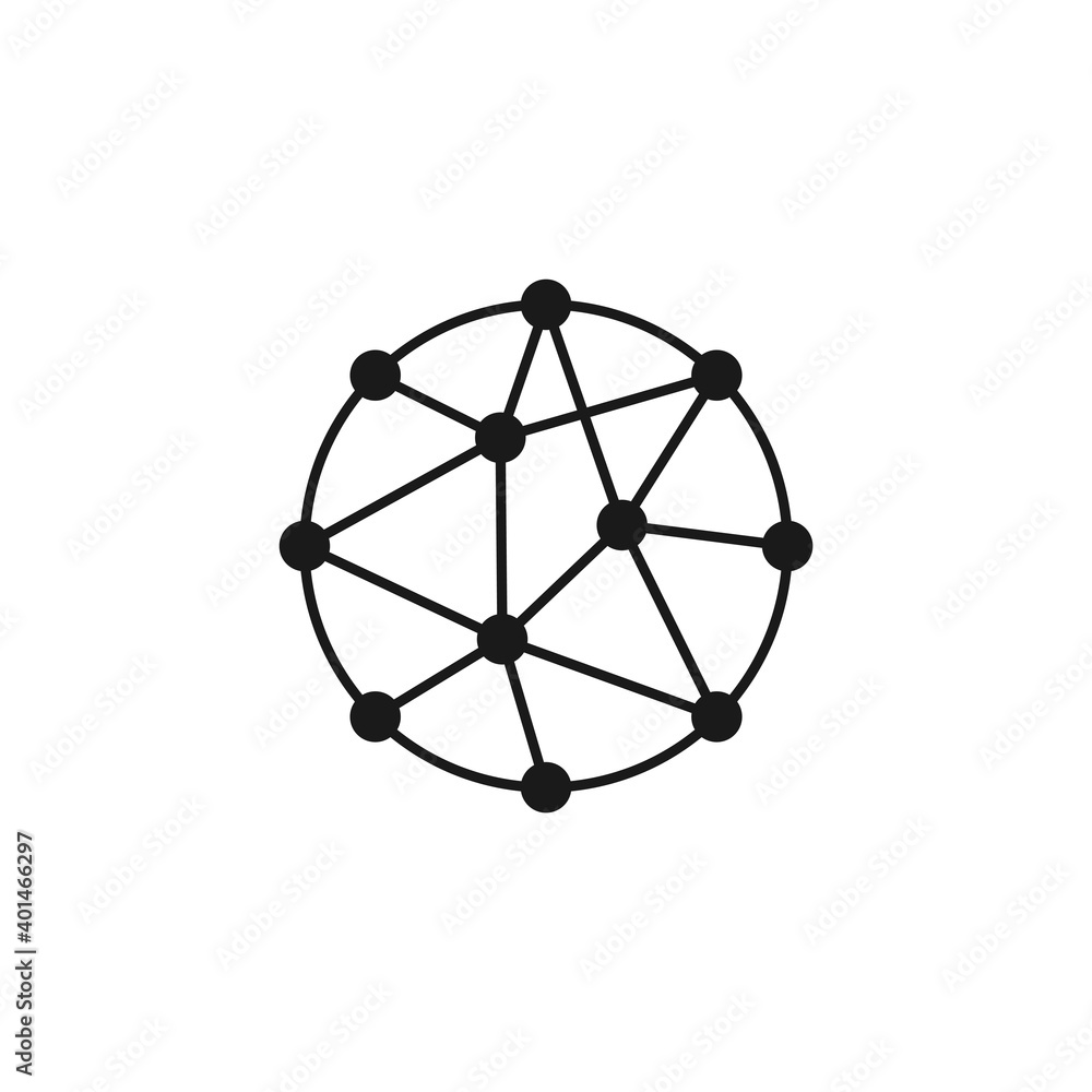 Illustration Vector Graphic of Circle Connected Dot Logo . Perfect to use for Technology Company Illustration Vector Graphic of Circle Connected Dot Logo . Perfect to use for Technology Company