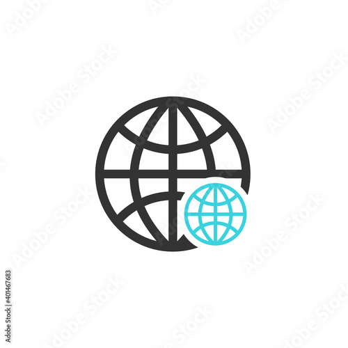 Illustration Vector Graphic of World Logo. Perfect to use for Technology Company