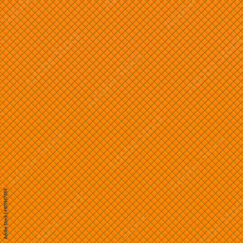 Shiny orange tiles cuttings like seramic with green thin edge illustration