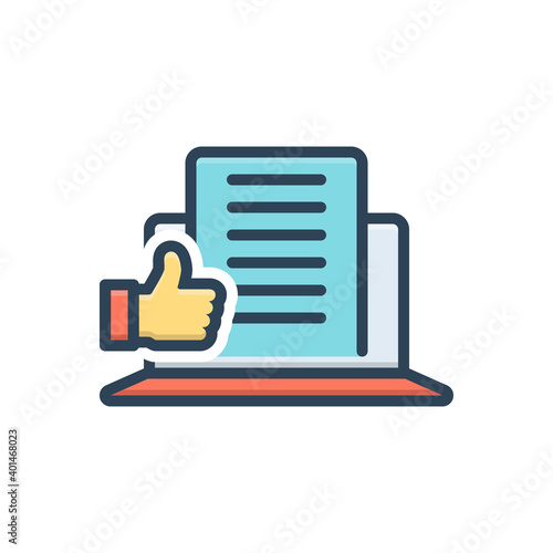 Color illustration icon for certainly