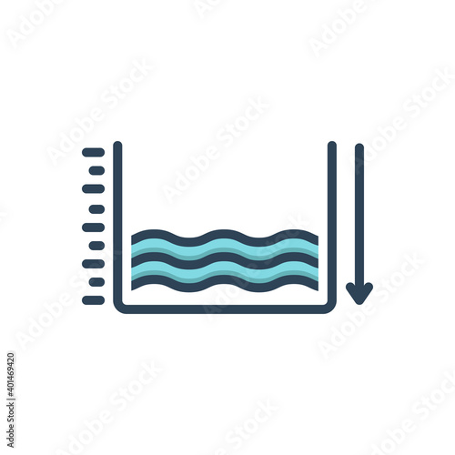 Color illustration icon for fewer