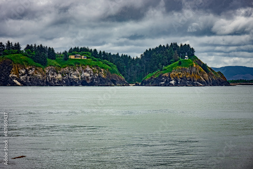 rocky coastline and clouds