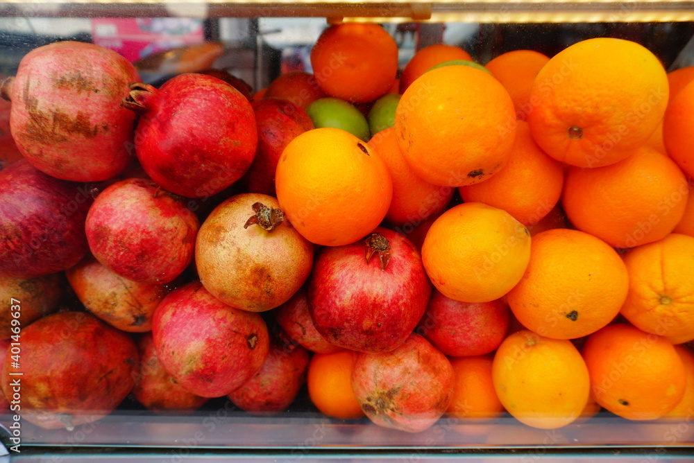 Fresh Pomegranate Orange is ready for sale. Fresh Pomegranate Orange is ready for sale.