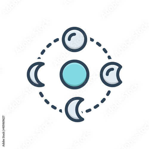 Color illustration icon for gradually