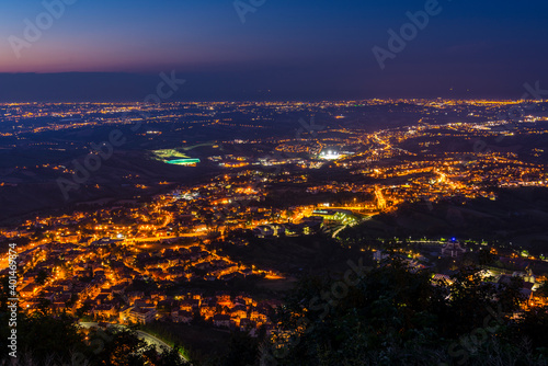 A view on San Marino city from the fortress