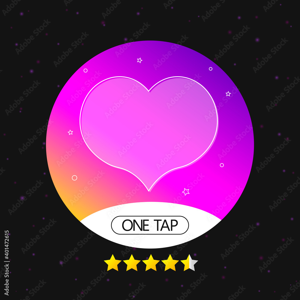 Heart icon, graphic design template, love sign, Valentines Day symbol, vector illustration