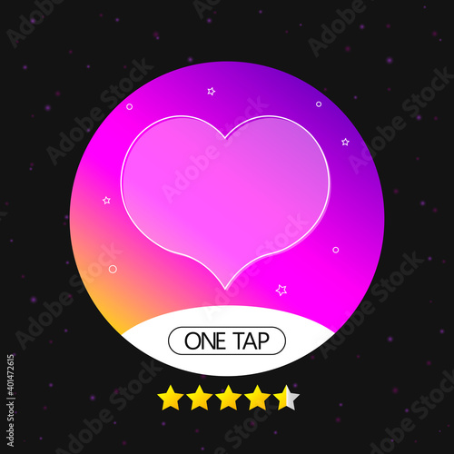 Heart icon  graphic design template  love sign  Valentines Day symbol  vector illustration