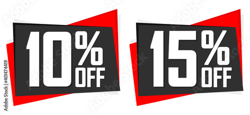 Set Sale banners design template, discount tags, app icons, vector illustration