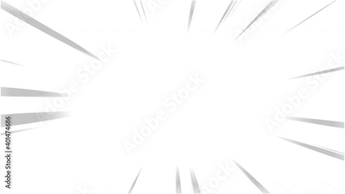 Comic or Cartoon speed lines. Anime motion of fast speed line from middle to the outside with Alpha channel