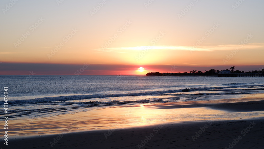Sunset view in Malibu Beach