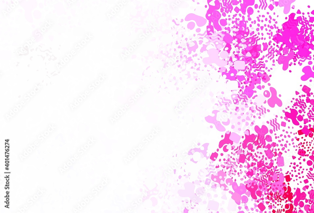 Light Purple, Pink vector pattern with random forms.