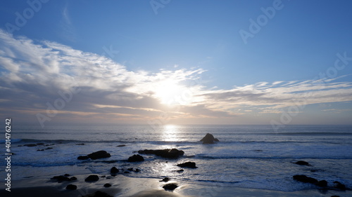 Rocks and ocean waves