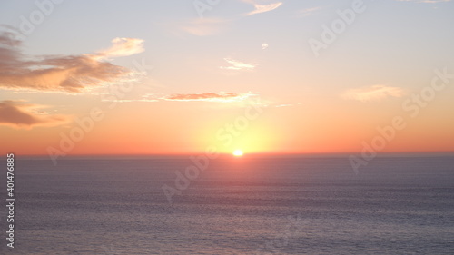 Pacific ocean and sunset