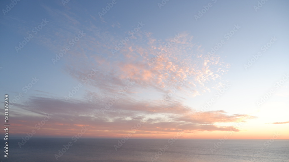 Pacific ocean and sunset