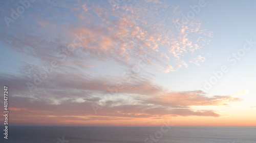 Pacific ocean and sunset