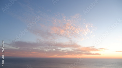 Pacific ocean and sunset
