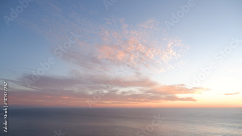 Pacific ocean and sunset