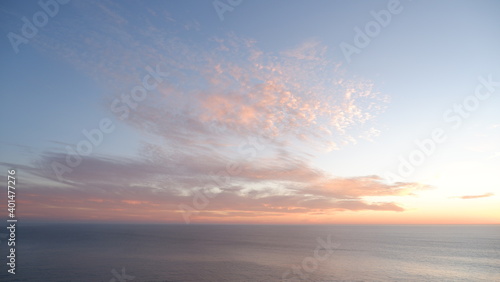 Pacific ocean and sunset