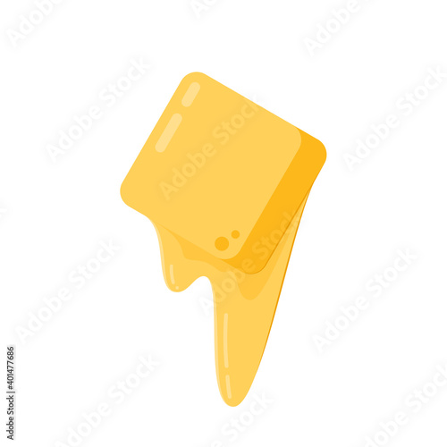 Butter vector. Butter stretch. Butter on white background.