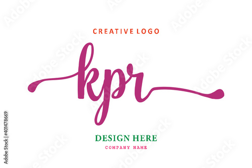 KPR lettering logo is simple, easy to understand and authoritative