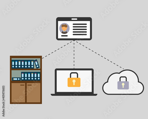 where to keep and secure Personally Identifiable Information (PII)  vector