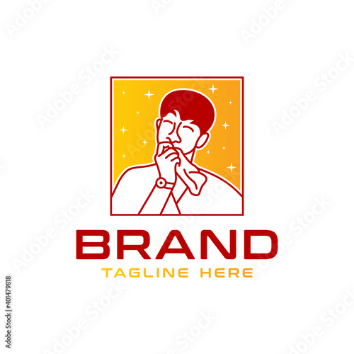logo outline people eating chips