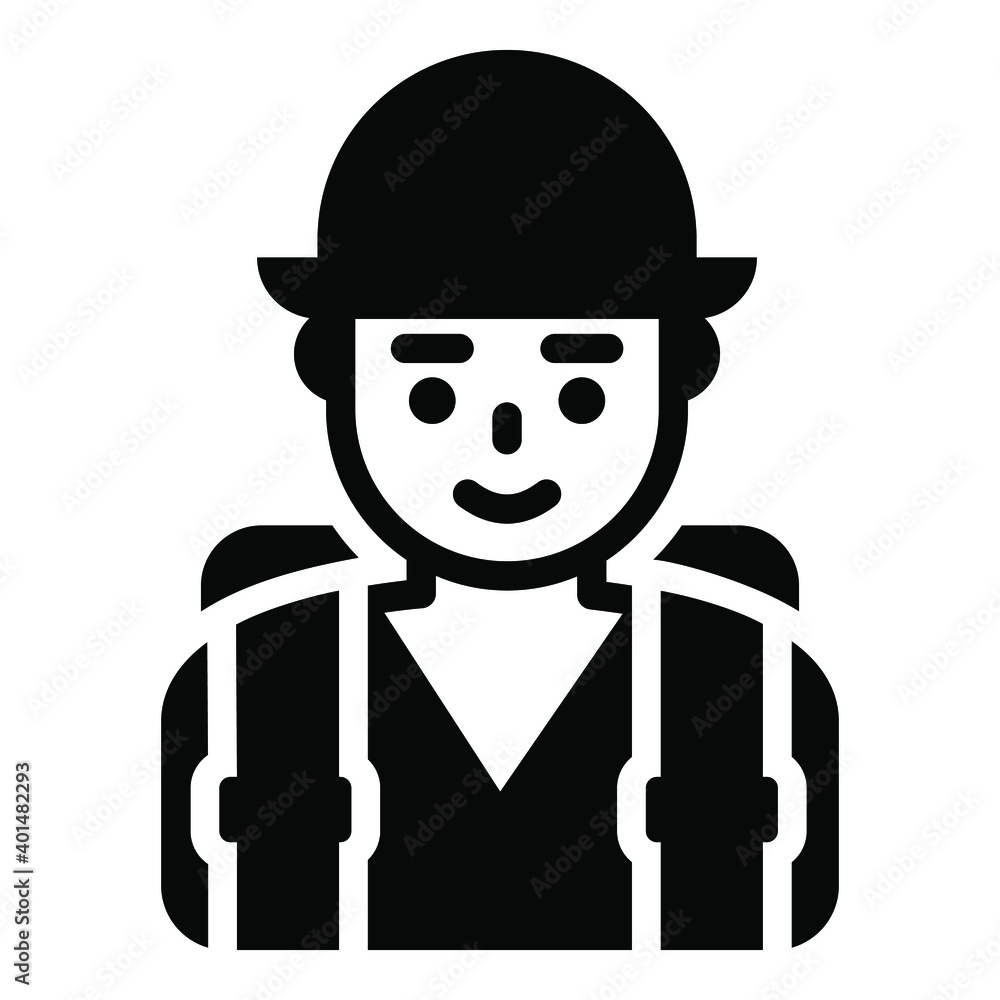 tourist glyph concept icon tourist glyph concept icon
