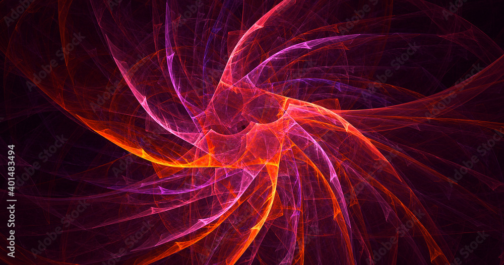 Fototapeta premium 3D rendering abstract colorful fractal light background