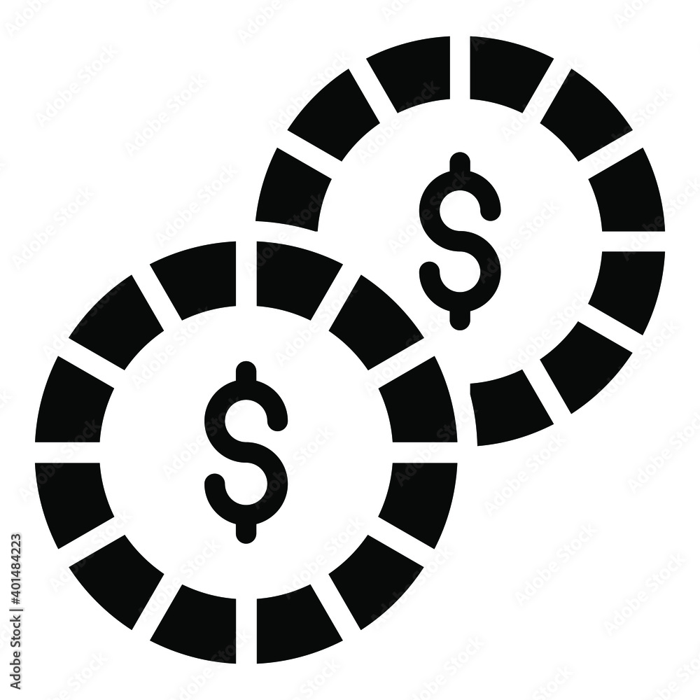 coins glyph concept icon coins glyph concept icon