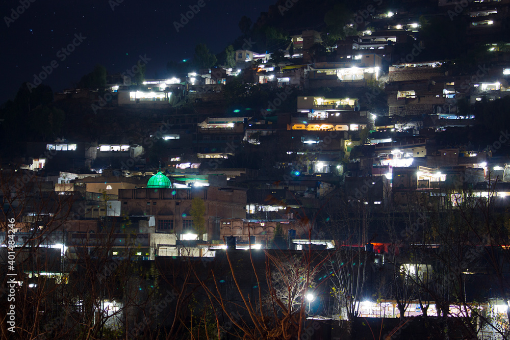 night view of the swat kpk pakistan