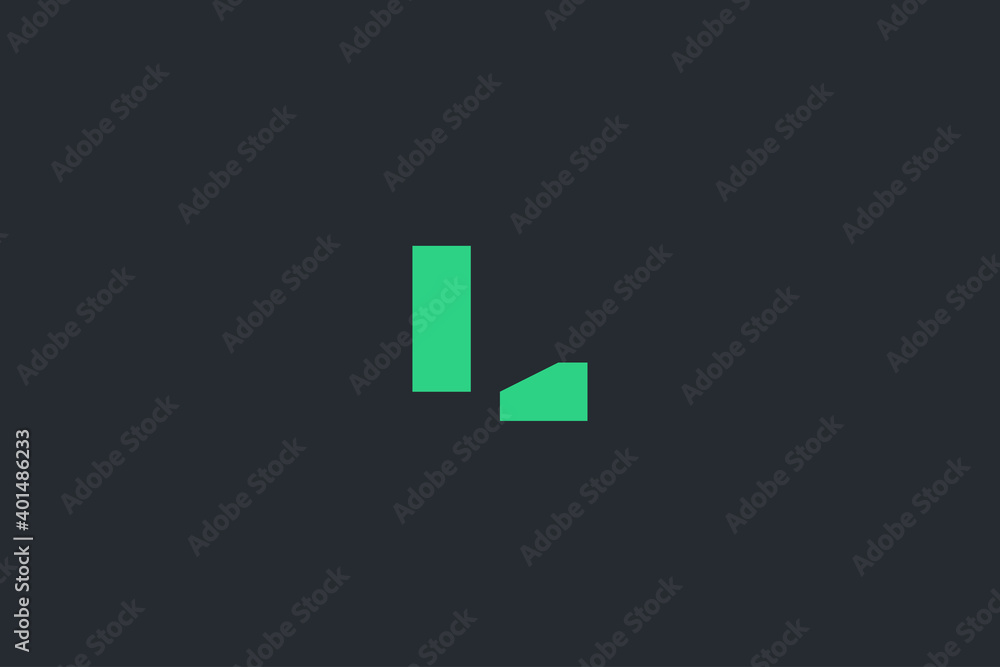 Minimal Modern Abstract Letter L Dark Background Logo Template Minimal Modern Abstract Letter L Dark Background Logo Template
