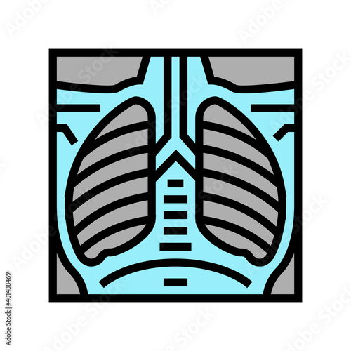 lungs x-ray color icon vector. lungs x-ray sign. isolated symbol illustration