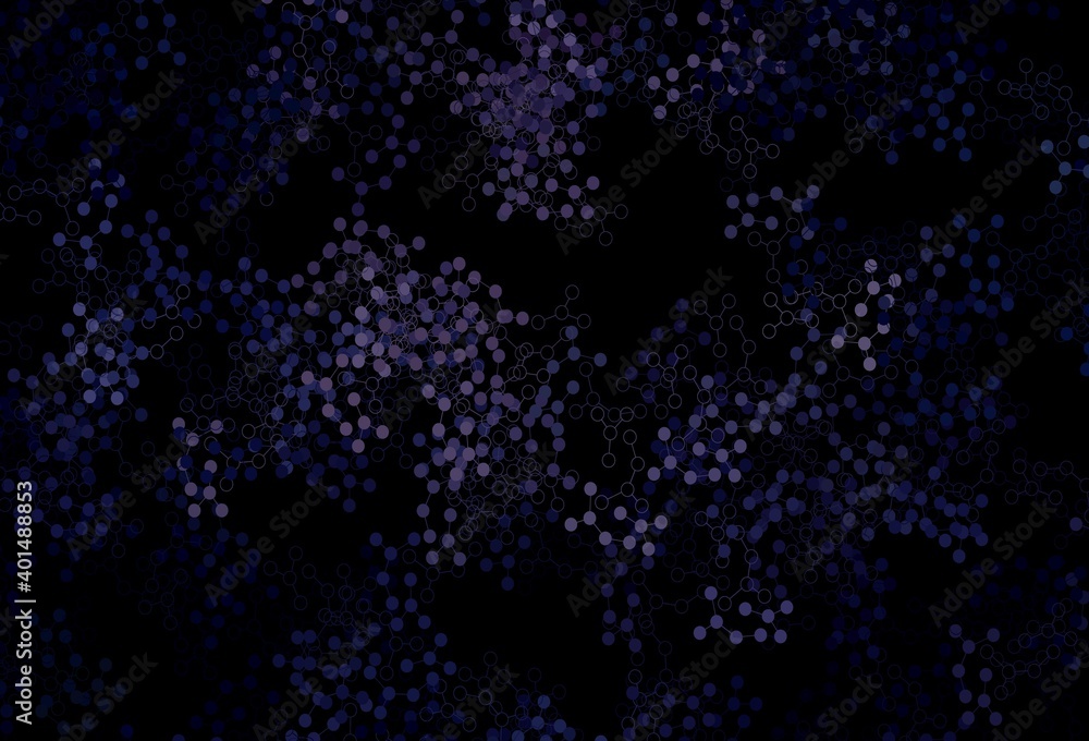 Dark Purple vector texture with artificial intelligence concept.