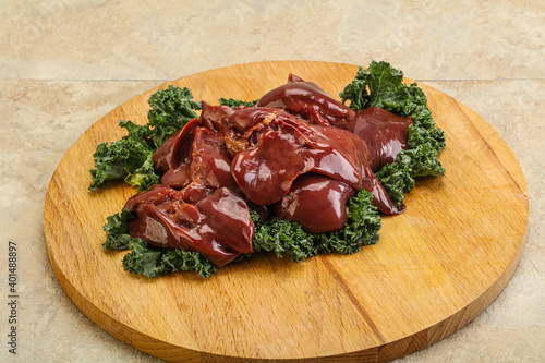 Raw chicken liver for cooking