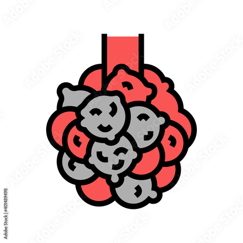 bronchiectasis lungs disease color icon vector. bronchiectasis lungs disease sign. isolated symbol illustration