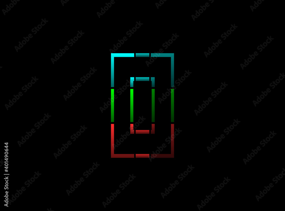 0 number vector outline stroke desing, font logo. Red, green, blue color on black background. For social media,design elements, creative poster, web template and more 0 number vector outline stroke desing, font logo. Red, green, blue color on black background. For social media,design elements, creative poster, web template and more