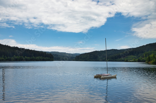 The Soboth reservoir in the Koralpe mountain range in Austria photo