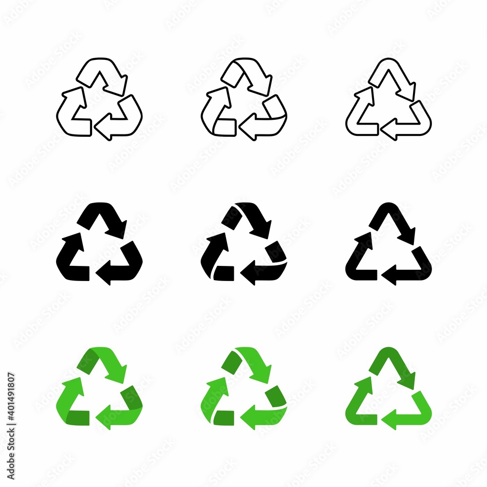 Obraz premium Recycle Icon : Suitable for Environment Theme, Infographics and Other Graphic Related Assets.