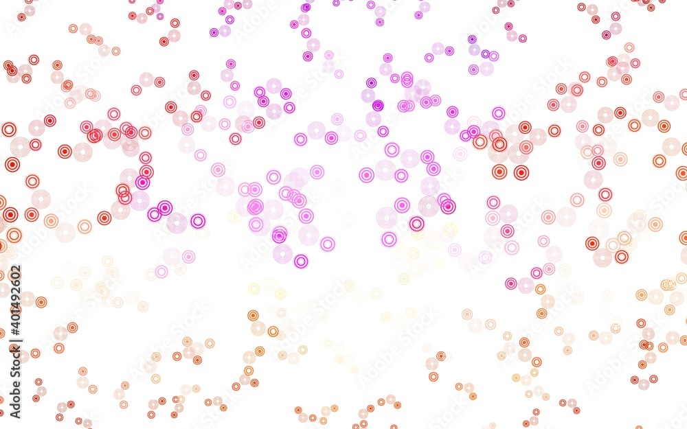 Light Pink, Red vector texture with disks. Light Pink, Red vector texture with disks.