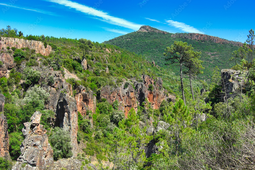 Provence Rocks Verdon Gorge, Gorges du Verdon, amazing landscape with high limestone ...