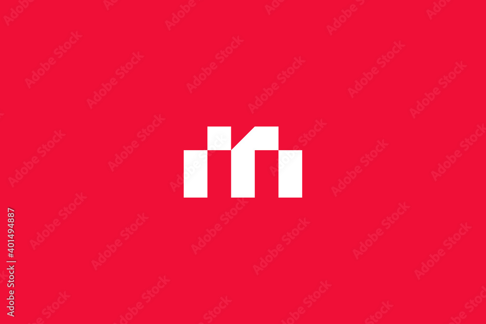 Minimal Modern Abstract Letter M Dark Background Logo Template Minimal Modern Abstract Letter M Dark Background Logo Template
