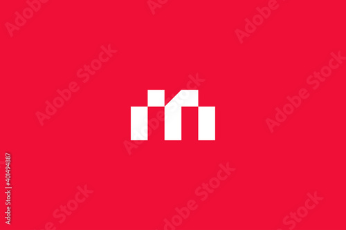 Minimal Modern Abstract Letter M Dark Background Logo Template